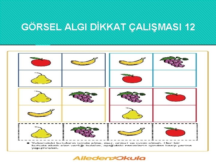 GÖRSEL ALGI DİKKAT ÇALIŞMASI 12 