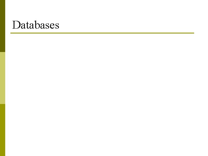 Databases 