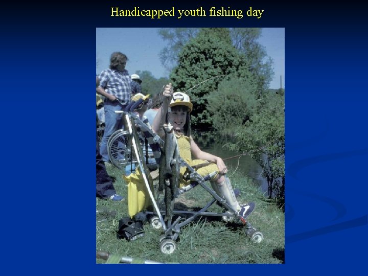 Handicapped youth fishing day 