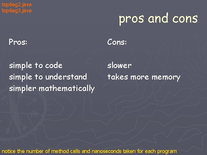 top 6 eg 2. java top 6 eg 3. java pros and cons Pros: top 6 eg 2. java top 6 eg 3. java pros and cons Pros: