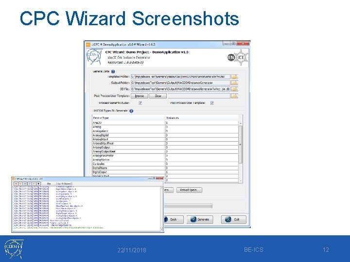 CPC Wizard Screenshots 22/11/2018 BE-ICS 12 