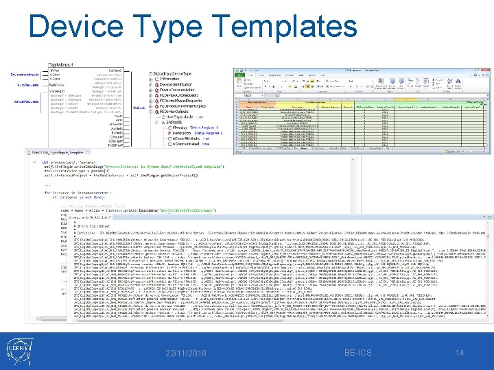 Device Type Templates 22/11/2018 BE-ICS 14 