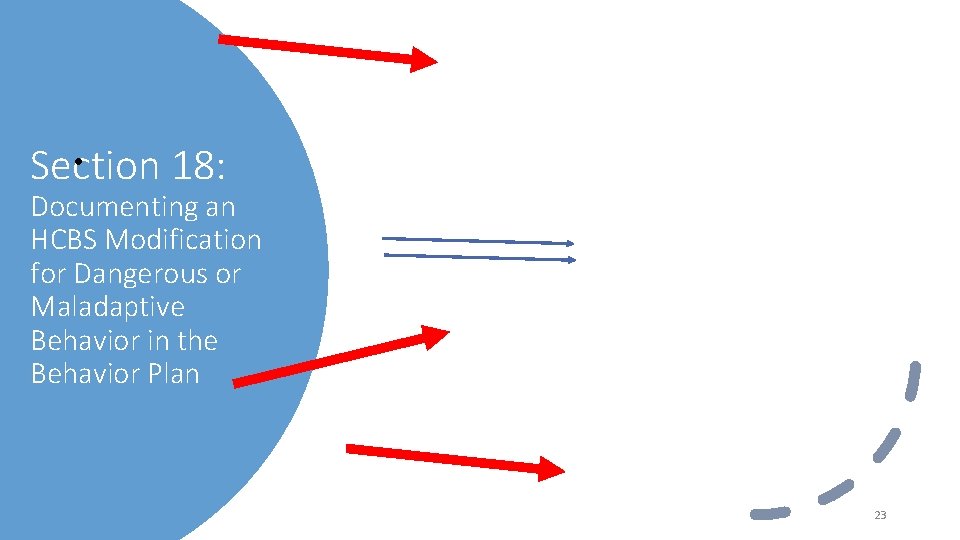  • Section 18: Documenting an HCBS Modification for Dangerous or Maladaptive Behavior in