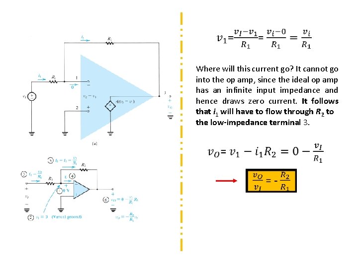 Where will this current go? It cannot go into the op amp, since the
