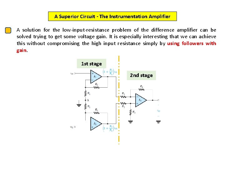 A Superior Circuit - The Instrumentation Amplifier A solution for the low-input-resistance problem of