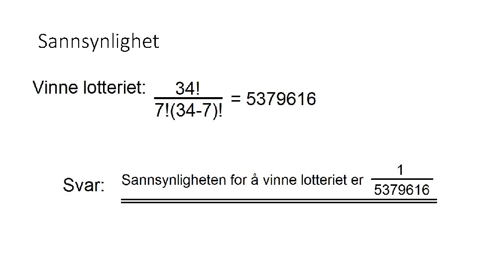 Sannsynlighet 