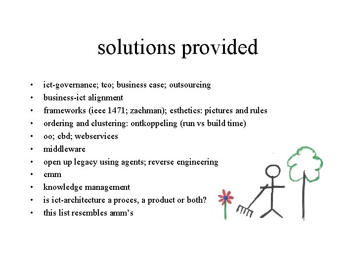 solutions provided • • • ict-governance; tco; business case; outsourcing business-ict alignment frameworks (ieee