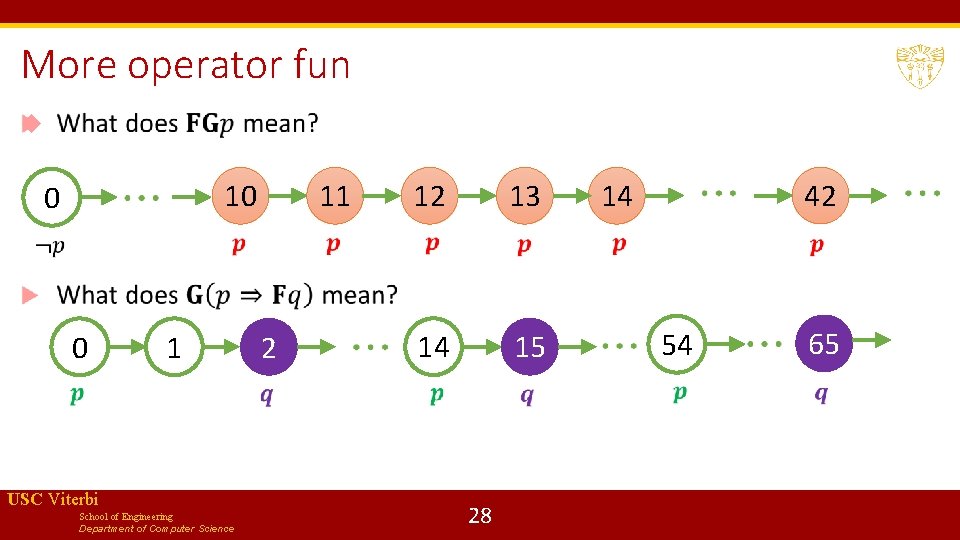 More operator fun 10 0 0 1 USC Viterbi School of Engineering Department of