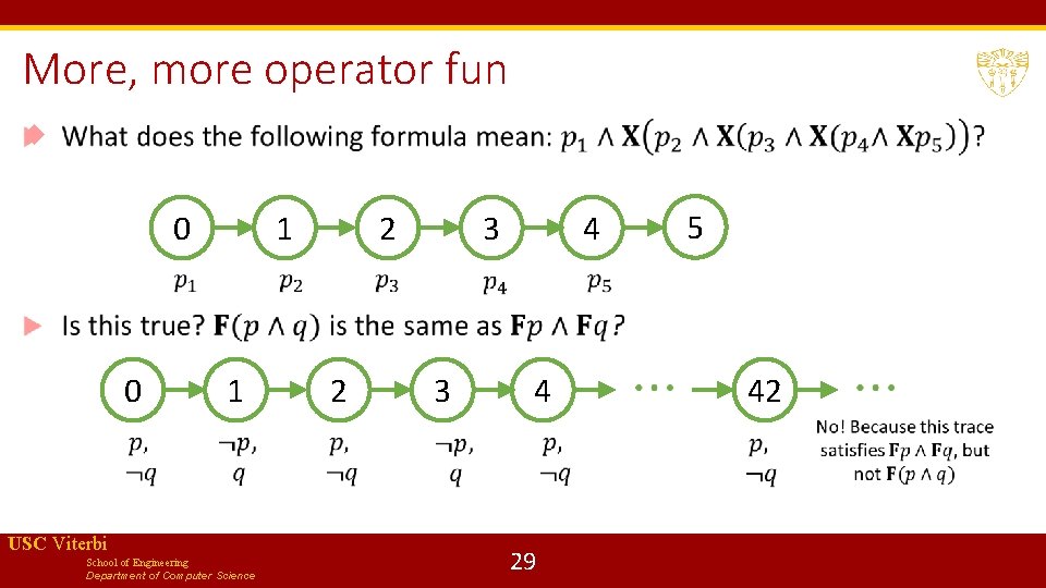 More, more operator fun 0 0 1 USC Viterbi School of Engineering Department of