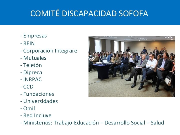 COMITÉ DISCAPACIDAD SOFOFA - Empresas - REIN - Corporación Integrare - Mutuales - Teletón