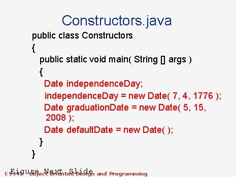 Constructors. java public class Constructors { public static void main( String [] args )