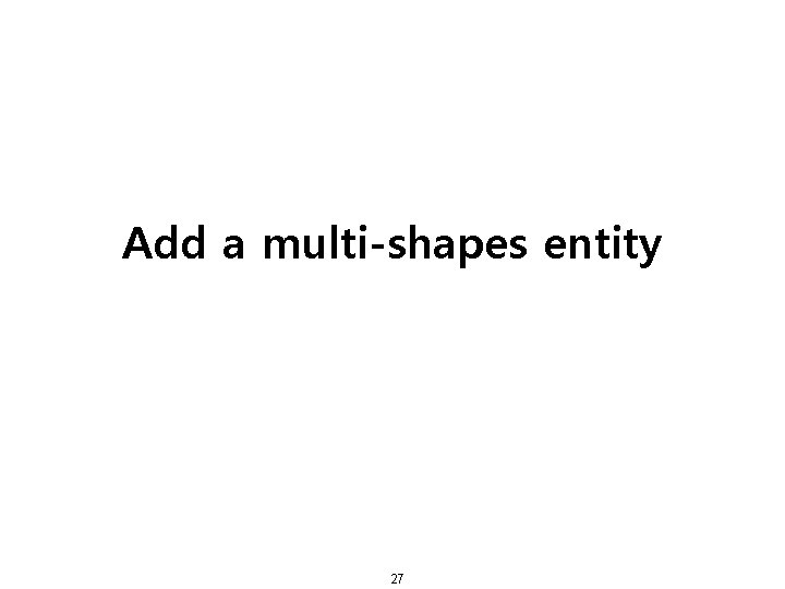 Add a multi-shapes entity 27 