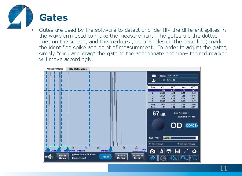 Gates • Gates are used by the software to detect and identify the different