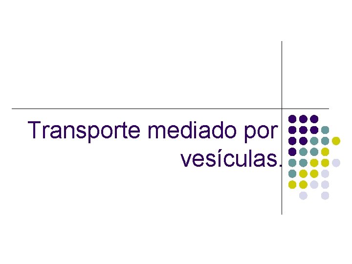 Transporte mediado por vesículas. 