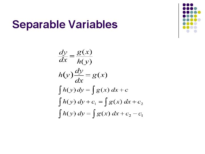 Separable Variables 