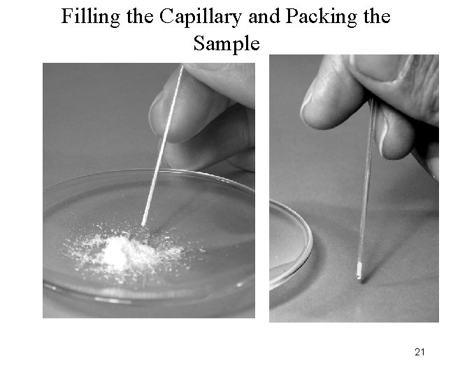 Filling the Capillary and Packing the Sample 21 