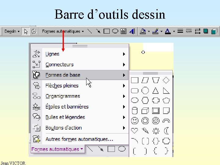 Barre d’outils dessin Jean VICTOR 