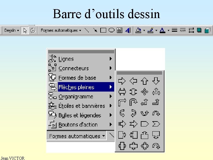 Barre d’outils dessin Jean VICTOR 