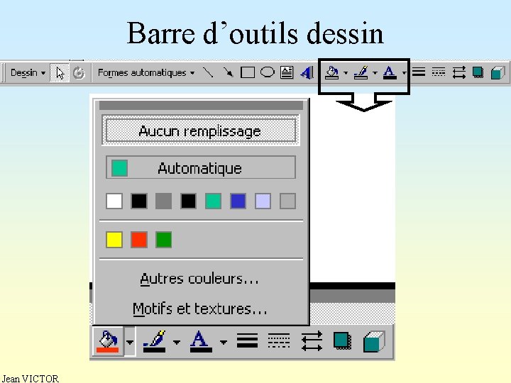 Barre d’outils dessin Jean VICTOR 