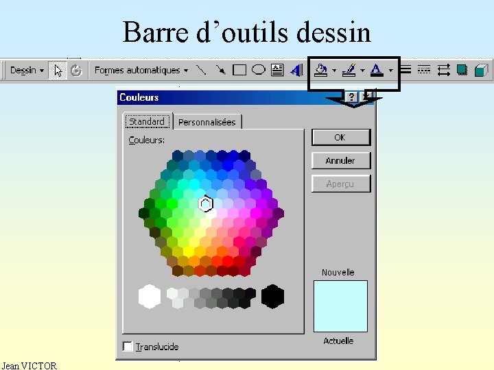 Barre d’outils dessin Jean VICTOR 