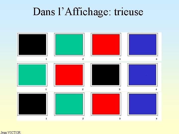 Dans l’Affichage: trieuse Jean VICTOR 
