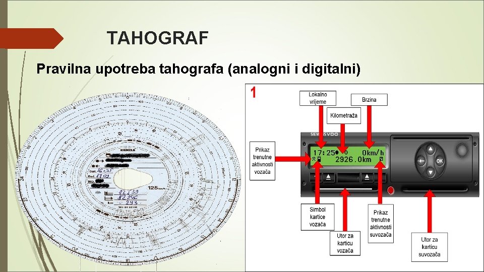 TAHOGRAF Pravilna upotreba tahografa (analogni i digitalni) 