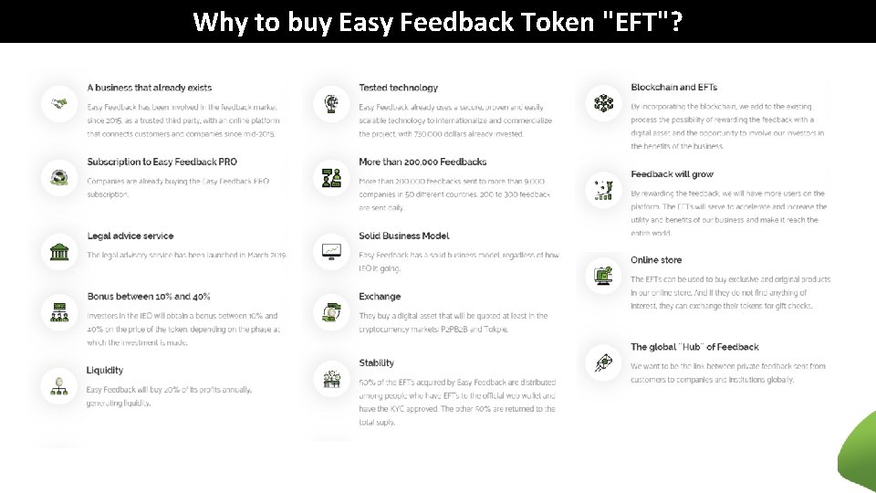 Why to buy Easy Feedback Token "EFT"? 