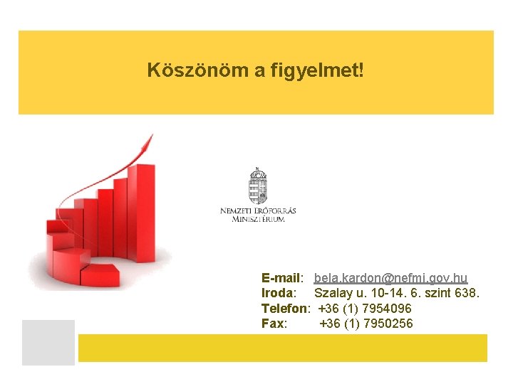 Köszönöm a figyelmet! E-mail: bela. kardon@nefmi. gov. hu Iroda: Szalay u. 10 -14. 6.