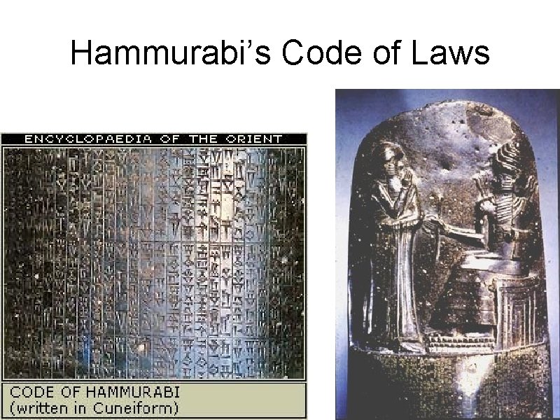 Hammurabi’s Code of Laws 