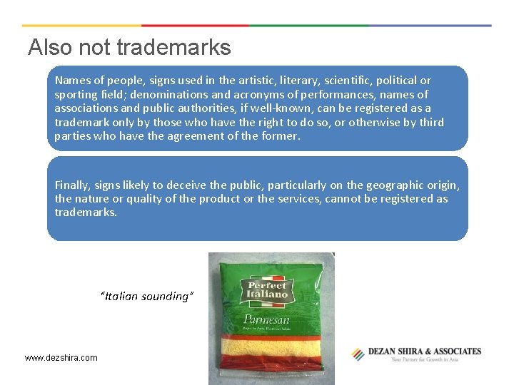 Also not trademarks Names of people, signs used in the artistic, literary, scientific, political
