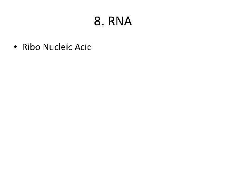 Nucleic Acids Vocabulary 1 Chromosome Long strand of