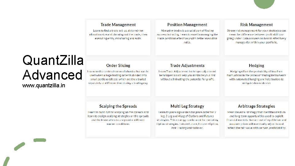 Quant. Zilla Advanced www. quantzilla. in 