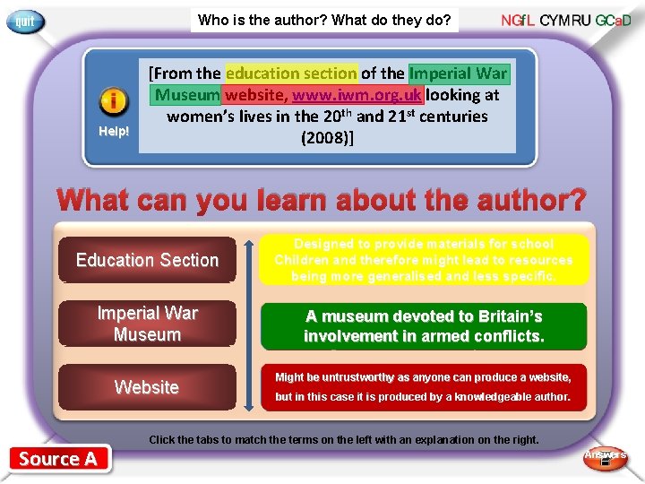 Who is the author? What do they do? Help! [From the education section of