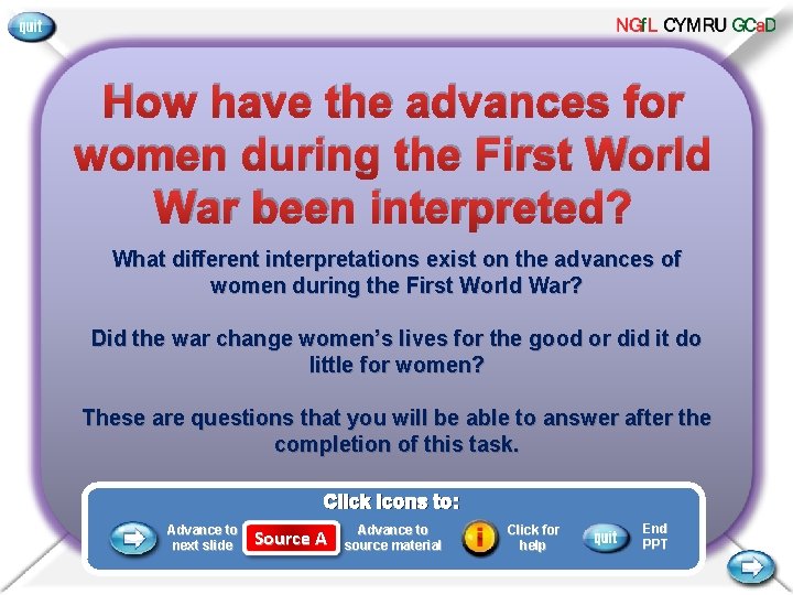 How have the advances for women during the First World War been interpreted? What