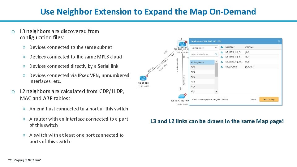 Use Neighbor Extension to Expand the Map On-Demand o L 3 neighbors are discovered