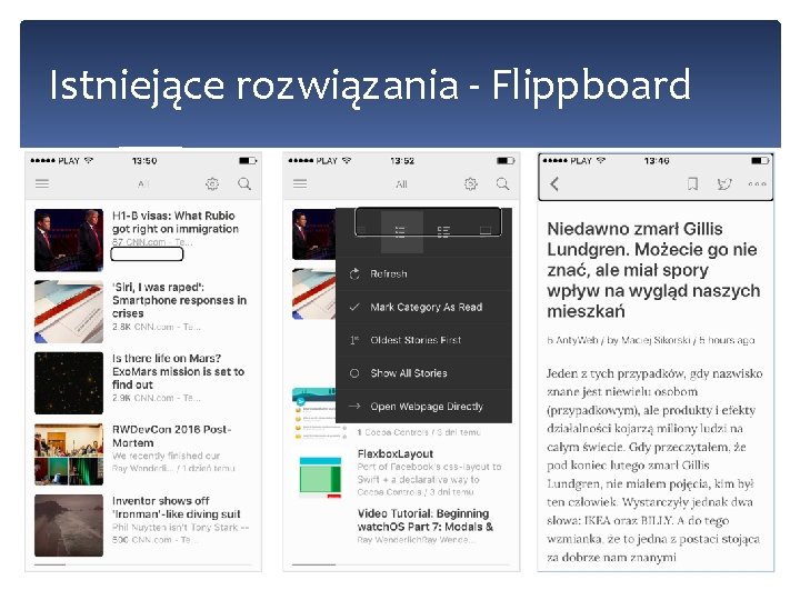 Istniejące rozwiązania - Flippboard 