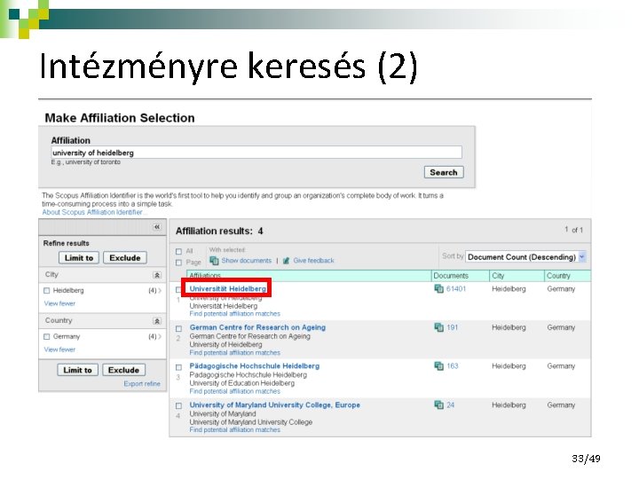 Intézményre keresés (2) 33/49 