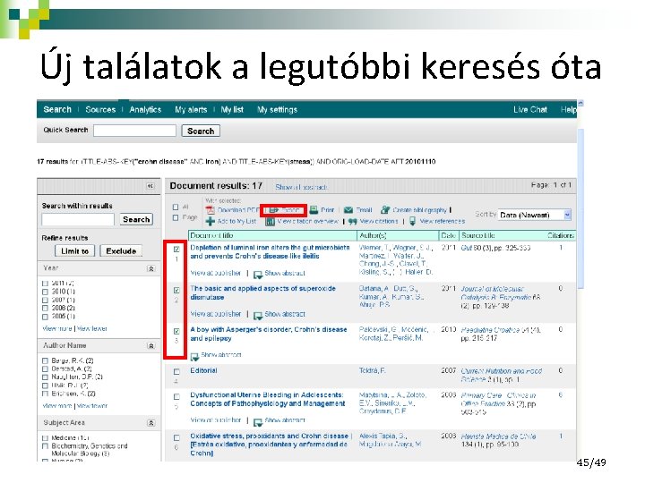 Új találatok a legutóbbi keresés óta 45/49 