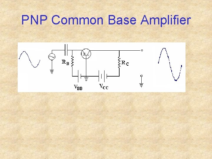 PNP Common Base Amplifier 