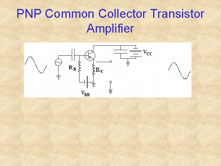 PNP Common Collector Transistor Amplifier 