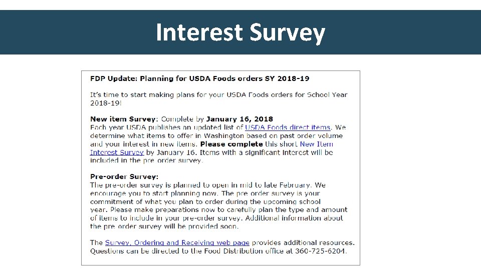 Interest Survey 