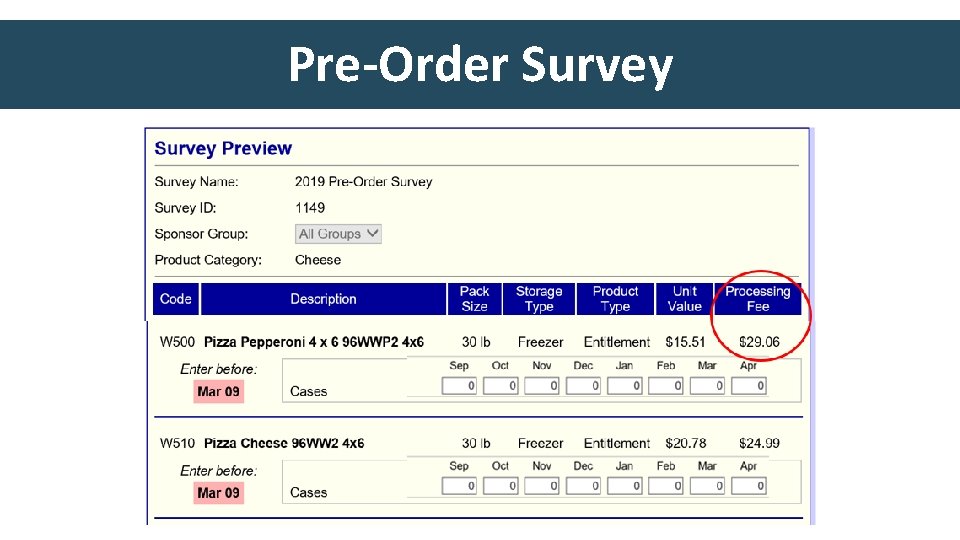 Pre-Order Survey 