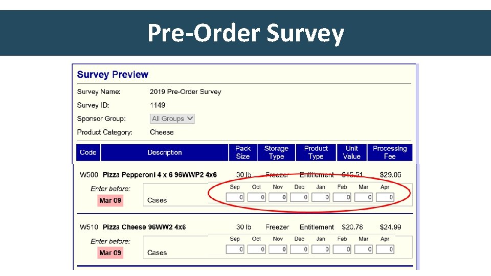Pre-Order Survey 