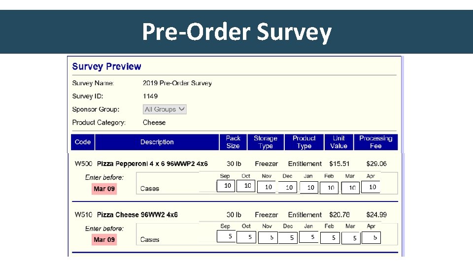 Pre-Order Survey 