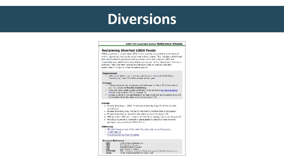Diversions 