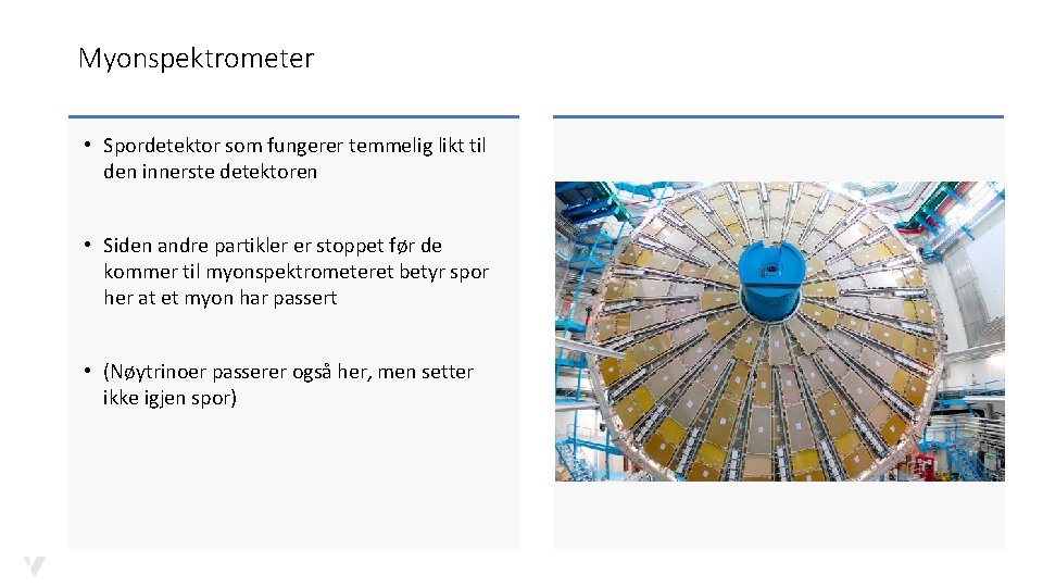 Myonspektrometer • Spordetektor som fungerer temmelig likt til den innerste detektoren • Siden andre