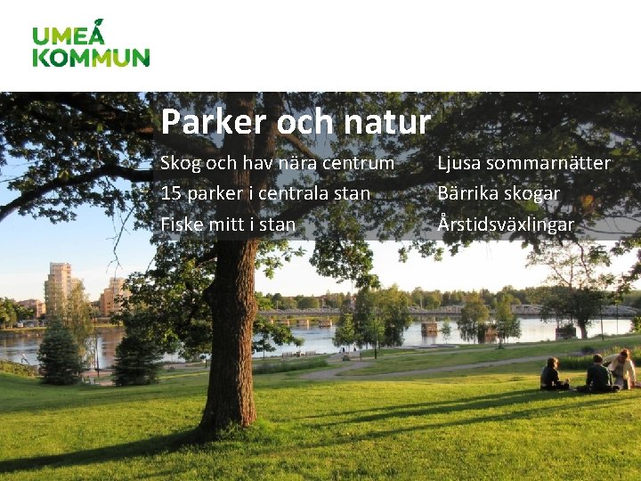 Parker och natur Skog och hav nära centrum 15 parker i centrala stan Fiske Parker och natur Skog och hav nära centrum 15 parker i centrala stan Fiske
