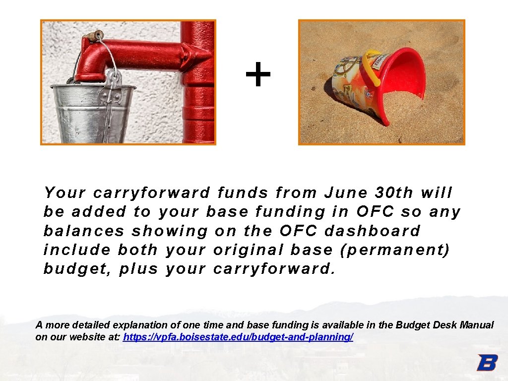 + Your carryforward funds from June 30 th will be added to your base