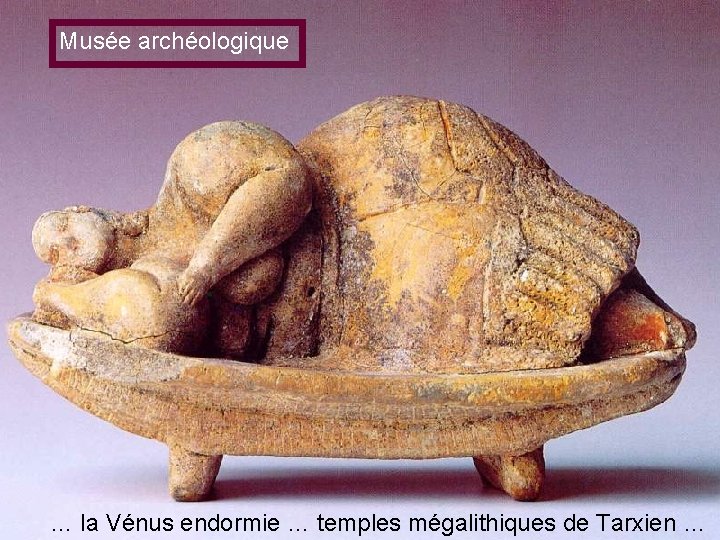 Musée archéologique … la Vénus endormie … temples mégalithiques de Tarxien … 