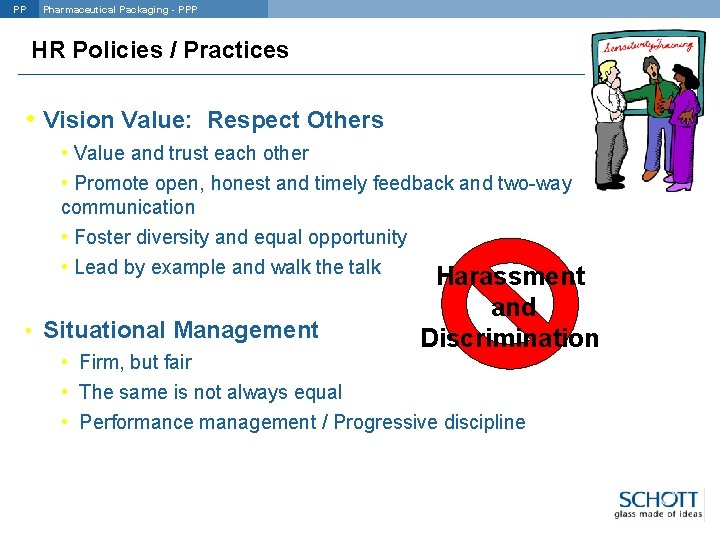 PP Pharmaceutical Packaging - PPP HR Policies / Practices • Vision Value: Respect Others